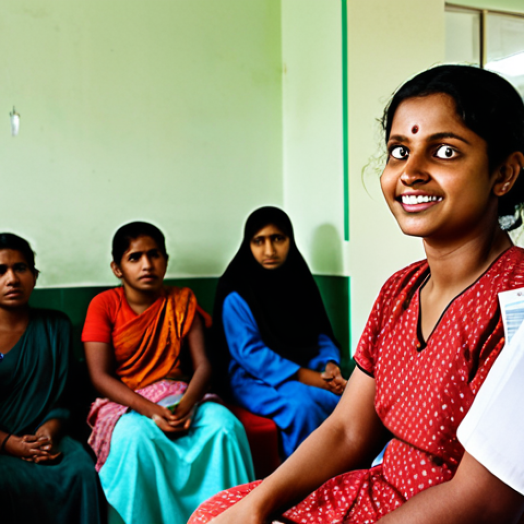 "The Shock of the Unfamiliar and Unexpected Compassion"**
    A young European woman, her face reflecting anxiety and vulnerability, sits in a bustling, somewhat crowded private clinic waiting area in Bangladesh. A Bangladeshi nurse or doctor approaches her with a gentle, reassuring smile and a compassionate gesture, despite visible signs of fatigue. The background shows active, diverse families and hospital staff, suggesting a vibrant, less sterile environment than typical Western hospitals. The lighting is warm and natural, emphasizing the human connection amidst initial cultural shock. Realistic, documentary style photography.

2.  **Prompt for