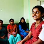 "The Shock of the Unfamiliar and Unexpected Compassion"**
    A young European woman, her face reflecting anxiety and vulnerability, sits in a bustling, somewhat crowded private clinic waiting area in Bangladesh. A Bangladeshi nurse or doctor approaches her with a gentle, reassuring smile and a compassionate gesture, despite visible signs of fatigue. The background shows active, diverse families and hospital staff, suggesting a vibrant, less sterile environment than typical Western hospitals. The lighting is warm and natural, emphasizing the human connection amidst initial cultural shock. Realistic, documentary style photography.

2.  **Prompt for