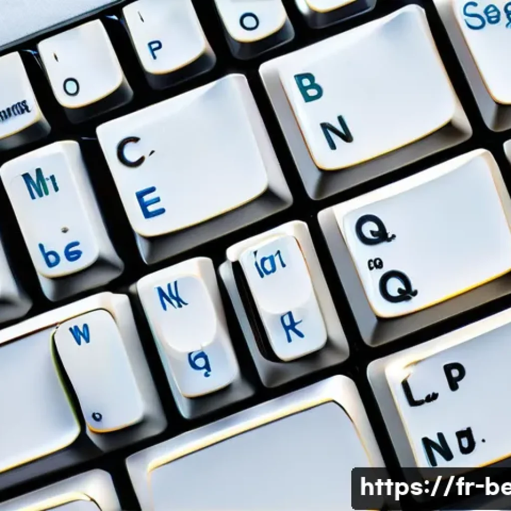 벵골어 타자 연습 - A detailed close-up view of a Bengali keyboard layout on a modern laptop, showcasing the unique Beng...