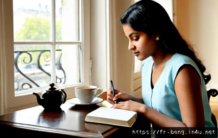 벵골어 현대 문학 - Photorealistic editorial scene of a contemporary Bengali novelist in a bright Paris apartment, thoug...